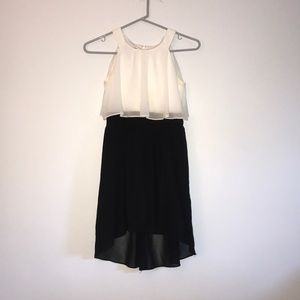White and Black Halter dress